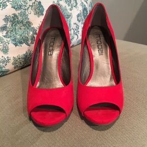 Bright red. Great holiday shoes